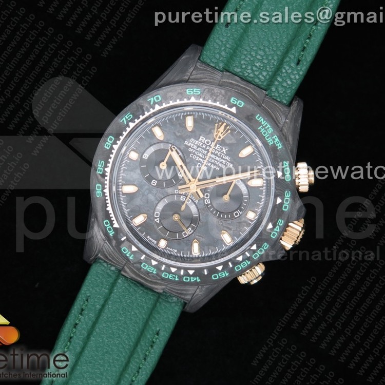 롤렉스 데이토나 카본 블랙다이얼 나일론 스트랩 Daytona DIW Carbon Case and Bezel Black Dial on Green Nylon Strap A7750