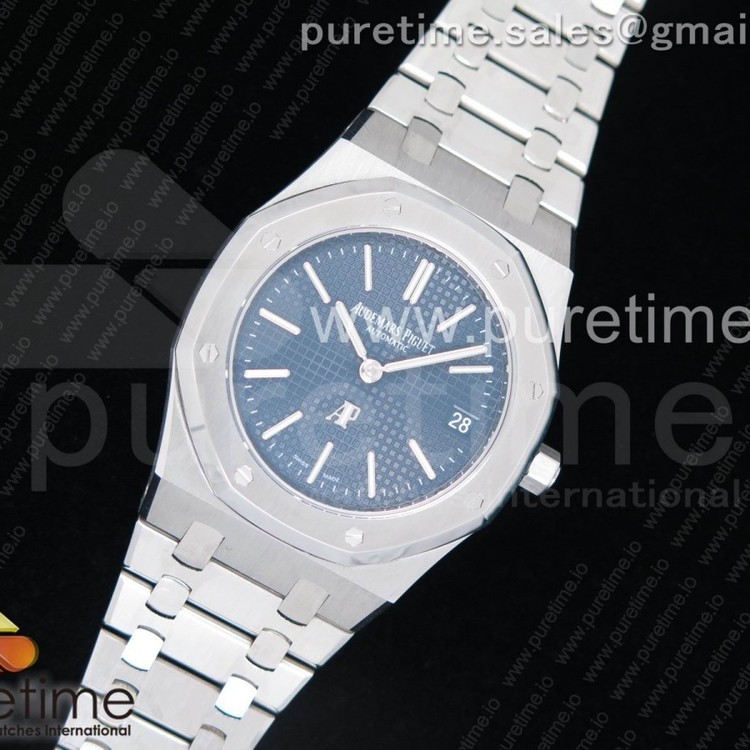 JF공장 오데마피게 로얄오크 점보 Royal Oak 39mm 15202 SS Blue Textured Dial on SS Bracelet A2121