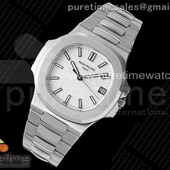 3K공장 V2 노틸러스 화이트다이얼 Nautilus 5711/1A 3KF 1:1 Best Edition White Textured Dial on SS Bracelet A324 Super Clone V2