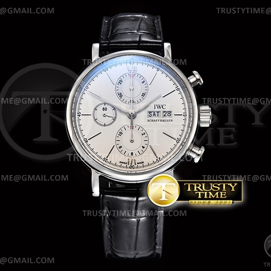 TW공장 포르토피노 크로노 화이트다이얼 가죽스트랩 Portofino Chrono IW391007 SS/LE White/SS TWF A7750