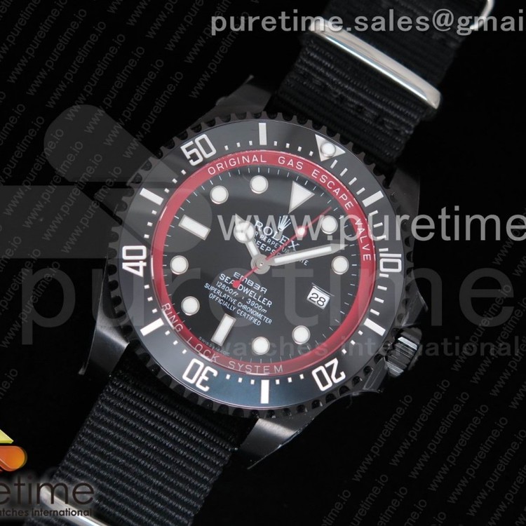 VR공장 롤렉스 씨드웰러 딥씨 엠버커스텀 뱀포드 Sea-Dweller 116660 Bamford PVD Black Dial on Black Nylon Strap A2836 MAX