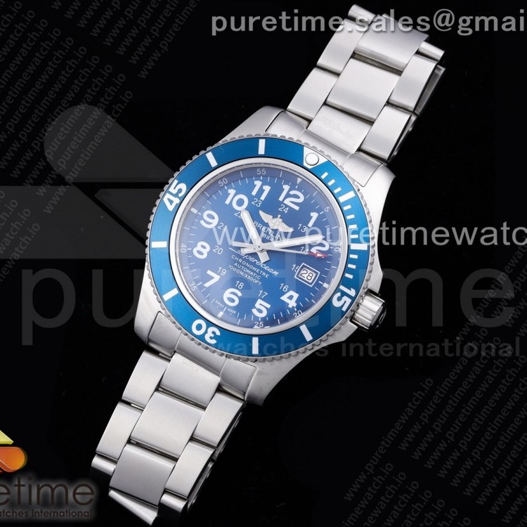 TF공장 브라이틀링 슈퍼오션 44mm 블루다이얼 브레이슬릿 SuperOcean II 44mm Blue Dial on SS Bracelet A2824