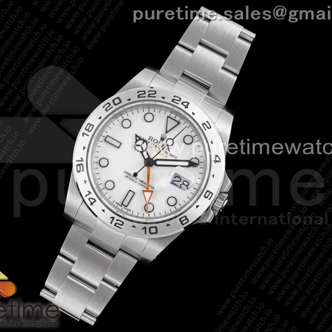 GM공장 V2 익스플로러2 화이트다이얼3186 Explorer II 42mm 216570 White 904L SS GMF 1:1 Best Edition White Dial on Bracelet A3186 CHS V2