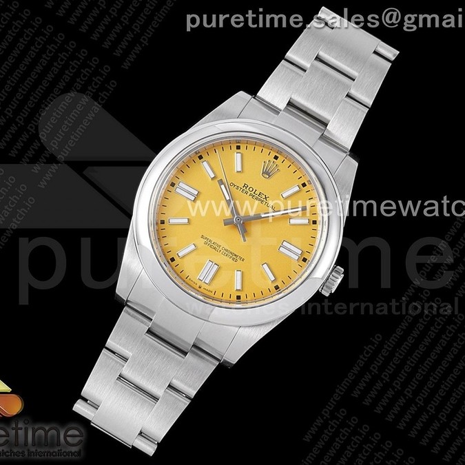 GM공장 오이스터 41미리 옐로우다이얼 3230 Oyster Perpetual 41mm 124300 GMF 1:1 Best Edition 904L Steel Yellow Dial on SS Bracelet SA3230