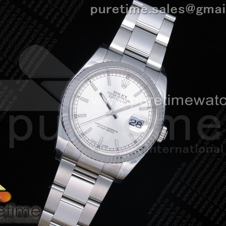 AR공장 V3 롤렉스 데이저스트 36 실버다이얼 오이스터브레이슬릿 DateJust 36 SS 116234 904L Steel Silver Dial on Oyster Bracelet SH3135 V3