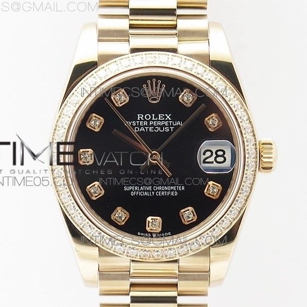 BP공장 롤렉스 데이저스트 31 로즈골드금통 블랙다이얼 브레이슬릿2813 Datejust 31mm 278275 RG Dia Bezel Black Crystal Markers Dial on RG President Bracelet