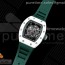 KV공장 V3 RM055 세라믹 스켈레톤다이얼 러버 RM055 White Ceramic KVF Best Edition Skeleton Dial Green on Green Rubber Strap MIYOTA8215 V3