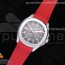 zf공장 파텍필립 아쿠아넛 그레이다이얼 레드러버스트랩 Aquanaut 5167A Singapore Edition SS Red Second Hand on Red Rubber Strap 324CS