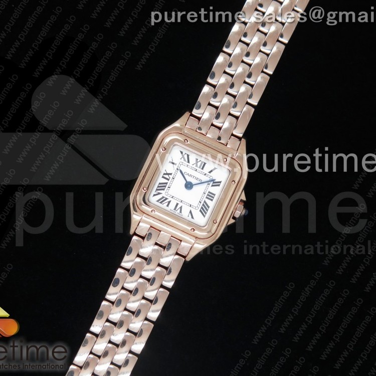 K11공장 까르띠에 팬더 레이디즈 22 로즈골드금장 화이트다이얼 브레이슬릿 Panthère Secrete Ladies 22mm RG White Dial on RG Bracelet Ronda Quartz