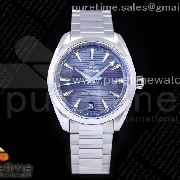 OX공장 오메가 씨마스터 아쿠아테라 블루다이얼 Aqua Terra 150M Master Chronometers OXF 1:1 Best Edition Blue Dial on SS Bracelet Strap A8900