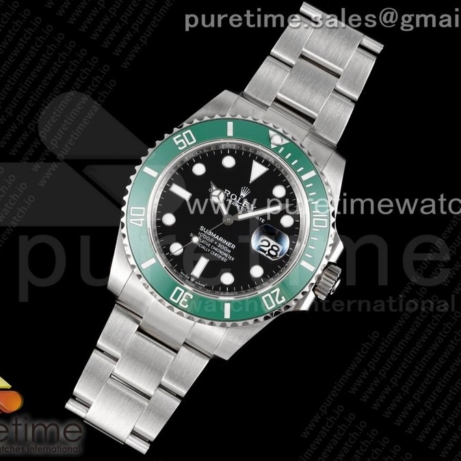 EW공장 롤렉스 서브마리너 41 신형 그린 3235 Submariner 41mm 126610 LV Kermit EWF Black Dial on SS Bracelet A3235