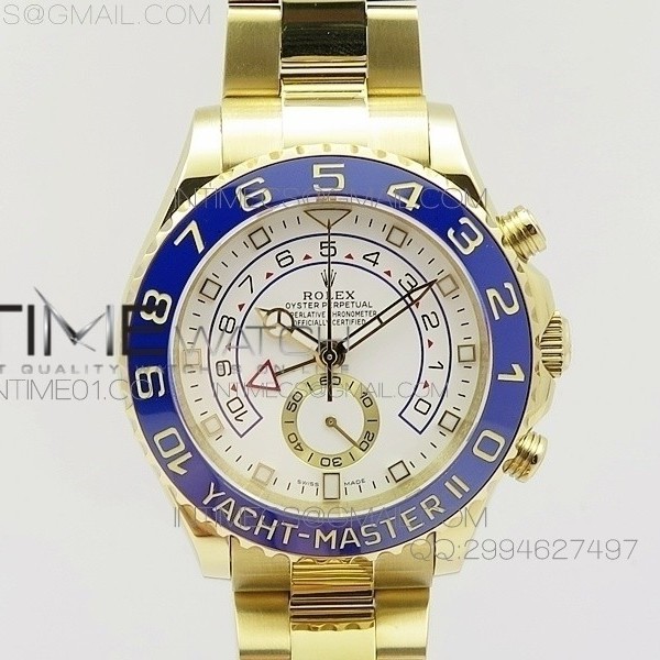 BP공장 롤렉스 요트마스터2 신버전 옐로우골드 금장 데코레가타 버젼 YACHTMASTER II YG WHITE DIAL ON YG BRACELET A7750