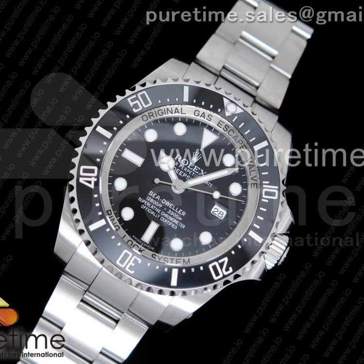 VR공장 롤렉스 씨드웰러 딥씨 스틸 블랙다이얼 브레이슬릿 Sea-Dweller 116660 Black Dial on SS Bracelet A2836