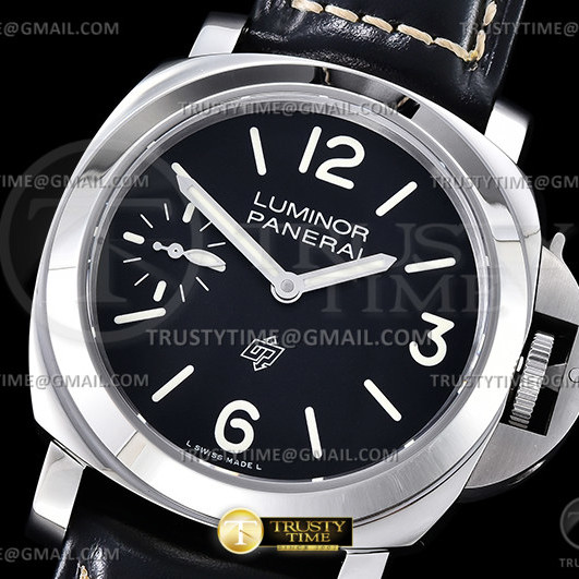 HW공장 파네라이 PAM1084 루미노르 로고 스틸 블랙다이얼 가죽스트랩 PAM1084 Luminor Logo 44mm SS/LE Blk HWF A6497