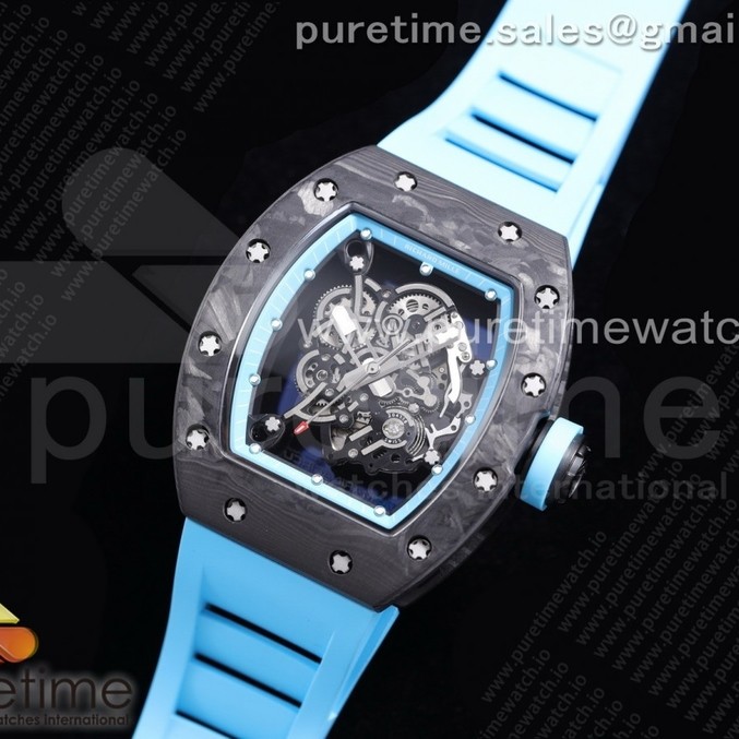 KV공장 RM055 V3 스켈레톤다이얼 러버 RM055 NTPT KVF Best Edition Skeleton Dial Blue on Blue Rubber Strap MIYOTA8215 V3