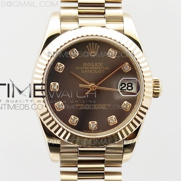 BP공장 롤렉스 데이저스트 31 로즈골드금통 자개다이얼 브레이슬릿2813 Datejust 31mm 278275 RG MOP Black Crystal Markers Dial on RG President Bracelet