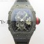 RM공장 리차드밀 RM027-03 NTPT 카본케이스 스켈레톤다이얼 블랙러버스트랩 RM027-03 NTPT Real Tourbillon RMF Best Edition Skeleton Dial on Black Rubber Strap