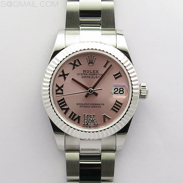 BP공장 롤렉스 데이저스트 31 핑크다이얼 2813무브 21600진동 Datejust 31mm 278273 SS BP Best Edition Pink Roman Markers Dial on Oyster Bracelet