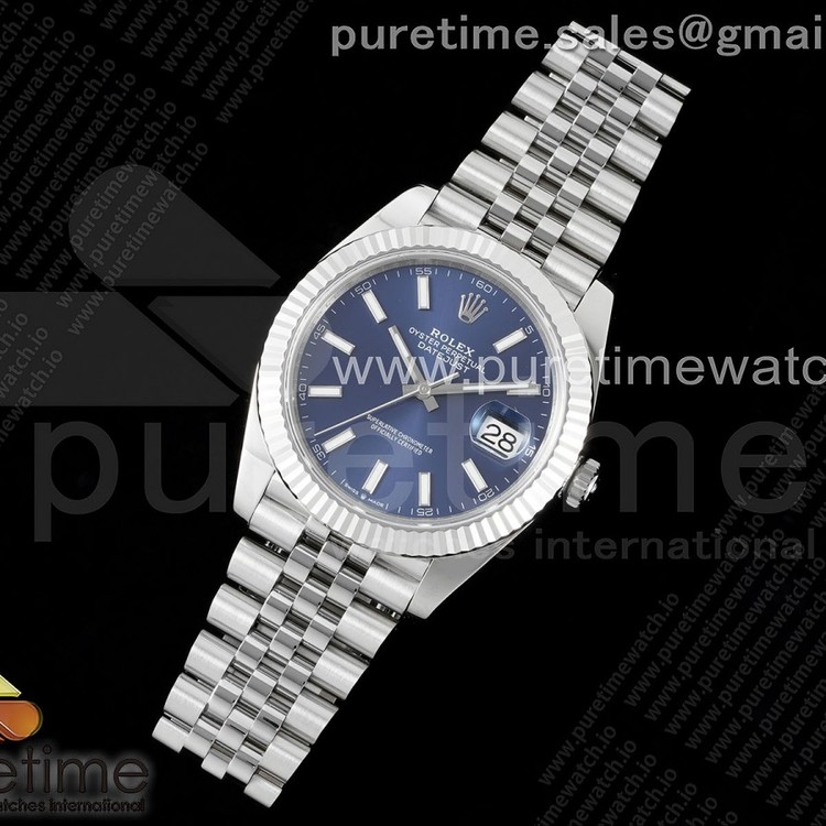 WF공장 롤렉스 데이저스트 41 스틸 블루다이얼 플루티드베젤 쥬빌레브레이슬릿 DateJust 41 126334 WF 1:1 Best Edition 904L Steel Blue Stick Dial on Jubilee Bracelet VR3235