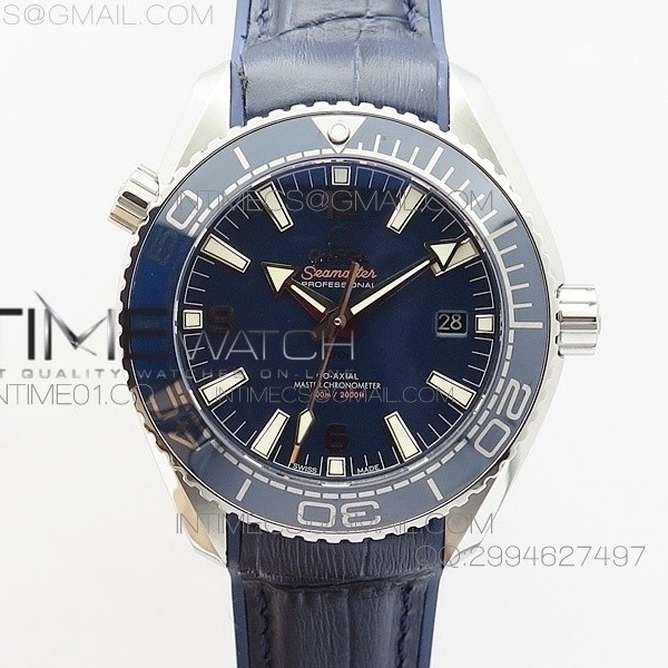 OM공장 오메가 플래닛오션 2016 청판 Omega Planet-Ocean 2016 Blue Dial 가죽줄