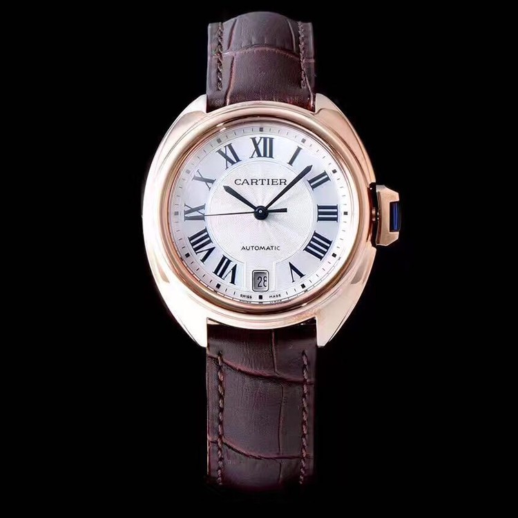 V6공장 까르띠에 클레 드 까르띠에 Cartier Cle de Cartier 40mm 로즈골드 흰판