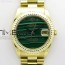 ED공장 롤렉스 데이저스트 36 옐로우골드금통 그린다이얼 DateJust 36mm YG EDF Best Edition Green Malachite Dial on SS President Bracelet A2824