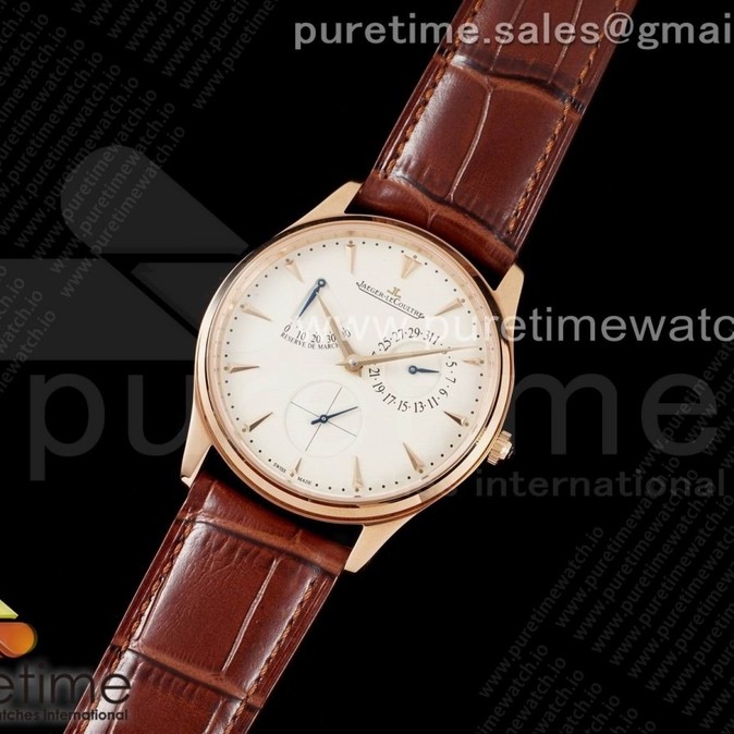 ZF공장 V3 마르쉐 로골 크림다이얼 가죽스트랩 Master Ultra Thin Réserve de Marche RG ZF 1:1 Best Edition Cream Dial on Brown Leather Strap A938 V3