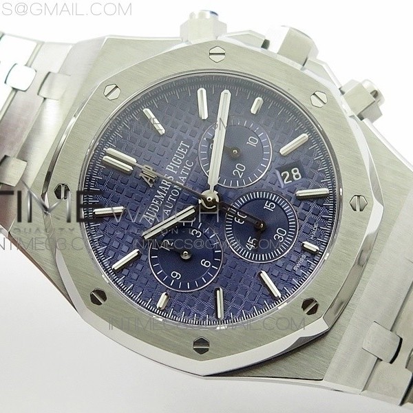 om공장 오데마피게 로얄오크 크로노그래프 스틸 블루다이얼 브레이슬릿 ROYAL OAK CHRONO 26320ST SS BLUE DIAL ON SS BRACELET A7750