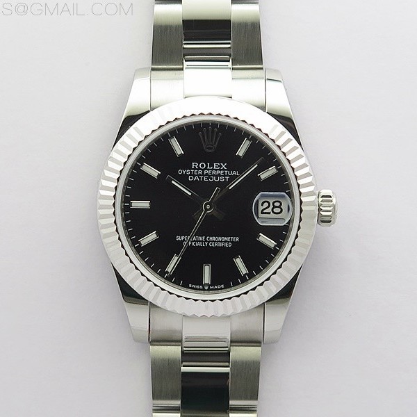 BP공장 롤렉스 데이저스트 31 블랙다이얼 2813무브 21600진동 Datejust 31mm 278273 SS BP Best Edition Black Stick Markers Dial on Oyster Bracelet