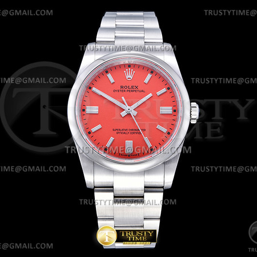 BP공장 롤렉스 오이스터퍼페츄얼 36 코랄 레드 다이얼 3230무브먼트 BPF Rolex Oysterperpetual 36 Coral Red Dial ref126000