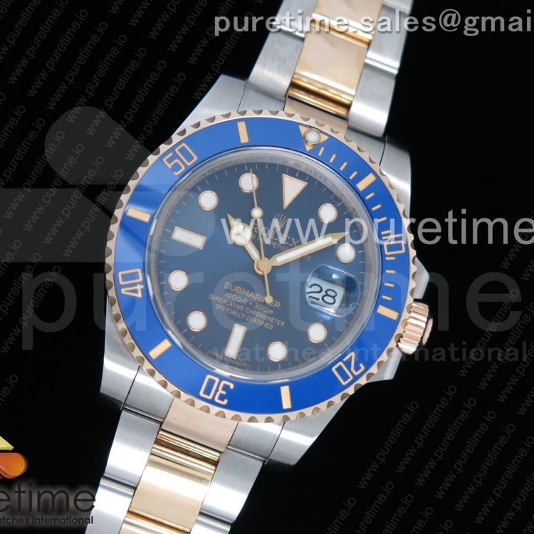 GM공장 롤렉스 서브마리너 포금 콤비 블루다이얼 904 Submariner 116613 LB Wrapped Gold Blue Dial on SS/YG Bracelet SA3135