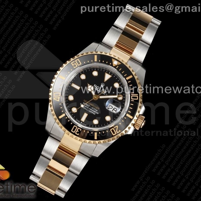 GM공장 V4 롤렉스 씨드웰러 흑콤 포금 3235 Sea-Dweller Two Tone SS/YG Wrapped Gold 126603 GMF Best Edition Black Dial on SS/YG Bracelet SA3235 V4