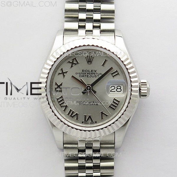 APS공장 롤렉스 레이디 데이저스트 28 스틸 실버로만다이얼 플루티드베젤 쥬빌레브레이슬릿 Datejust 28mm 279179 SS APSF Best Edition Silver Dial Roman Markers on SS Jubilee Bracelet NH05