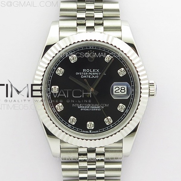 VR공장 롤렉스 데이저스트 41 블랙다이얼 3235 DateJust 41MM 126334 904L SS VRF 1:1 Best Edition Black Dial Crystals Markers on SS Jubilee Bracelet A3235