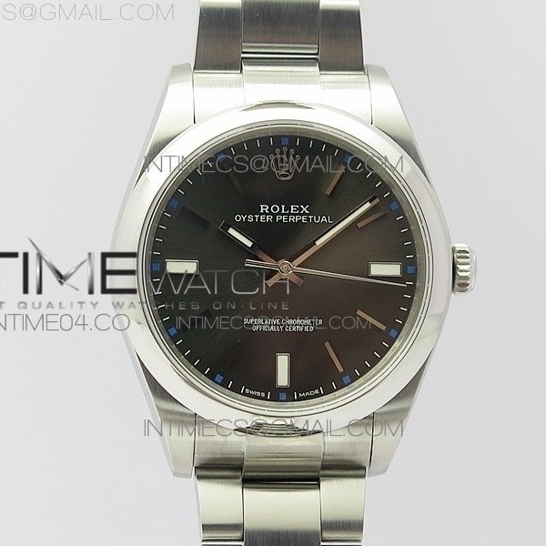 UB공장 롤렉스 오이스터퍼페츄얼 39MM 스틸 그레이다이얼 브레이슬릿 OYSTER PERPETUAL 39MM 114300 GRAY DIAL ON A2836 SS BRACELET