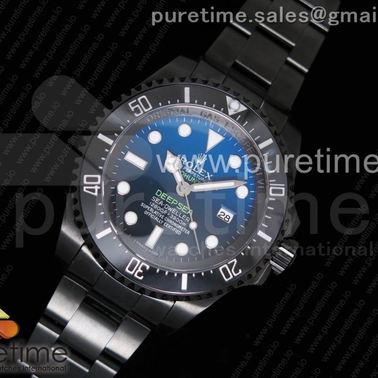 롤렉스 프로헌터 딥씨 디블루 PVD블랙케이스 브레이슬릿 Pro Hunter Deepsea D-Blue 116660 PVD All Black Black/Blue Dial on PVD Bracelet SA3135