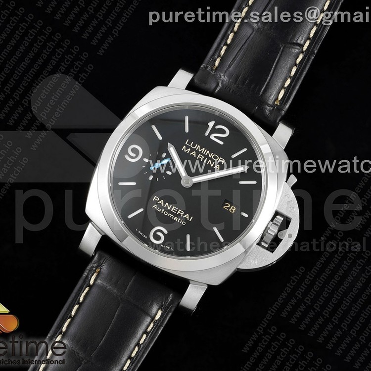 TT공장 파네라이 PAM1312 스틸 블랙다이얼 가죽스트랩 PAM1312 W TTF 1:1 Best Edition on Black Leather Strap P9010