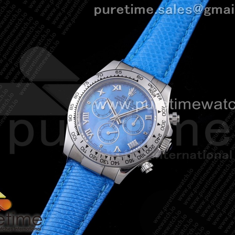 OX공장 데이토나 블루다이얼 가죽스트랩 Daytona 116519 Blue Dial on Blue Leather Strap A7750