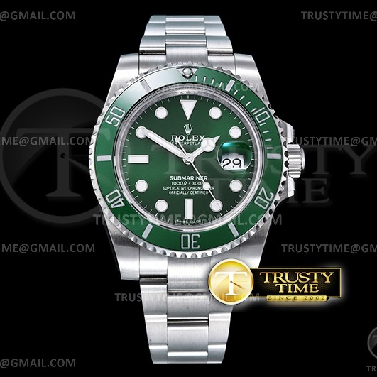 GM공장 롤렉스 서브마리너 그린다이얼 브레이슬릿3135 Submariner 116610LV 904L SS/SS Green GMF SA3135