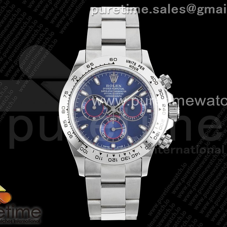 VR공장 롤렉스 스틸 데이토나 블루레이싱다이얼 7750무브먼트 브레이슬릿 Daytona 116509 VRF 1:1 Best Edition Blue Dial on SS Bracelet A7750