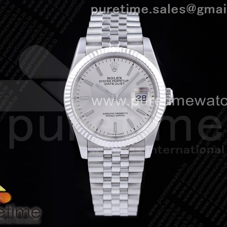 GM공장 롤렉스 데이저스트 36 실버다이얼 브레이슬릿3235 DateJust 36 SS 126234 904L Steel Silver Dial Stick Markers on Jubilee Bracelet SA3235