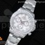 JH공장 데이토나 자개다이얼 브레이슬릿 Daytona SS White Dial Diamonds Bezel on SS Bracelet A4130