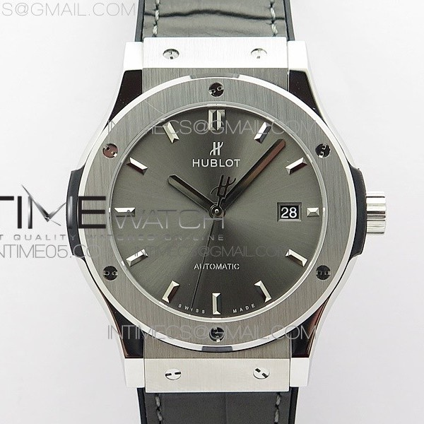 WW공장 클래식퓨전 42미리 그레이다이얼 거미스트랩 Classic Fusion 42mm SS WWF 1:1 Best Edition Gray Dial On Gray Gummy Strap Asian HB1112