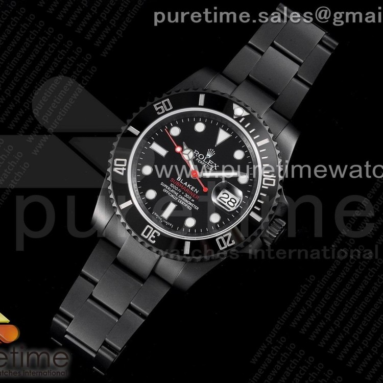 OX공장 서브 PVD 블랙다이얼 Submariner BLAKEN SINGLE RED PVD OXF 1:1 Best Edition Black Dial on PVD Bracelet A2836