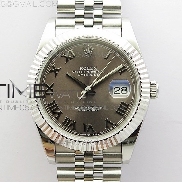 BP공장 롤렉스 데이저스트 41 그레이다이얼 브레이슬릿3235 DateJust 41 126334 SS New Version Gray Roman Markers Dial on Jubilee Bracelet