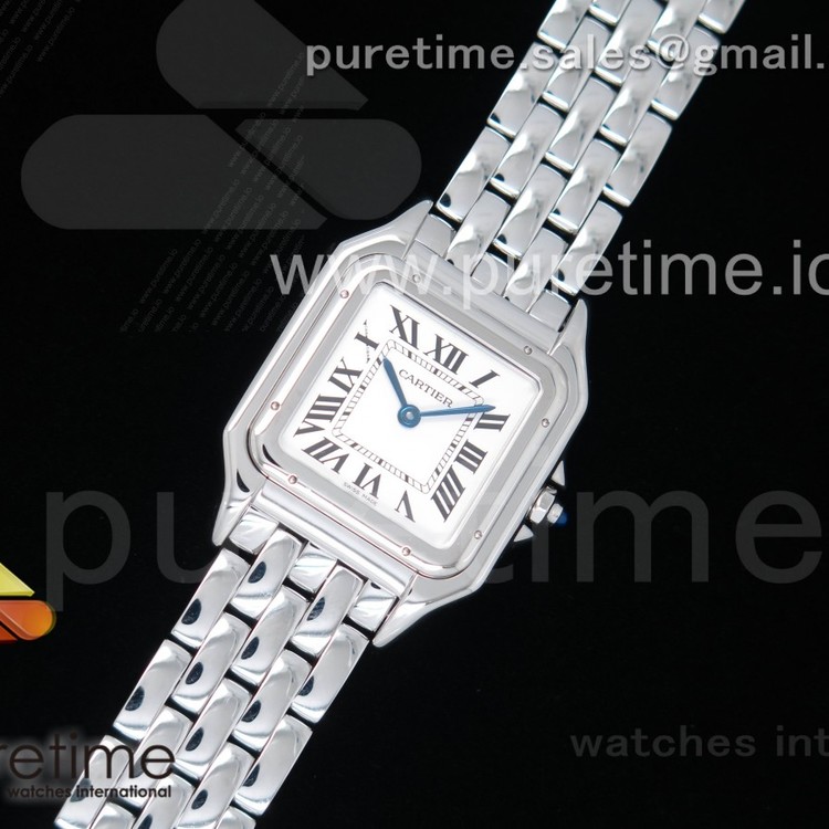 GF공장 까르띠에 팬더 신형 스틸 화이트다이얼 브레이슬릿 PANTHÈRE SECRETE DE LADIES SS WHITE DIAL ON SS BRACELET RONDA QUARTZ