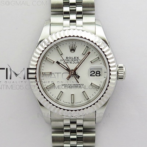 BP공장 롤렉스 데이저스트 28 화이트다이얼 2671 Datejust 28mm 279174 SS BP Best Edition White Sticks Markers Dial on SS Jubilee Bracelet ETA2671