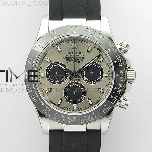 BL공장 세라토나 팬더다이얼 러버 Daytona 116500 LN SS BLF Best Edition Gray dial On Black Rubber Strap A4130