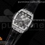 V9공장 스피릿트 뚜르비용 스켈레톤다이얼 거미스트랩 Spirit of Big Bang SS V9F Best Edition Skeleton Dial Diamonds Bezel on Black Gummy Strap