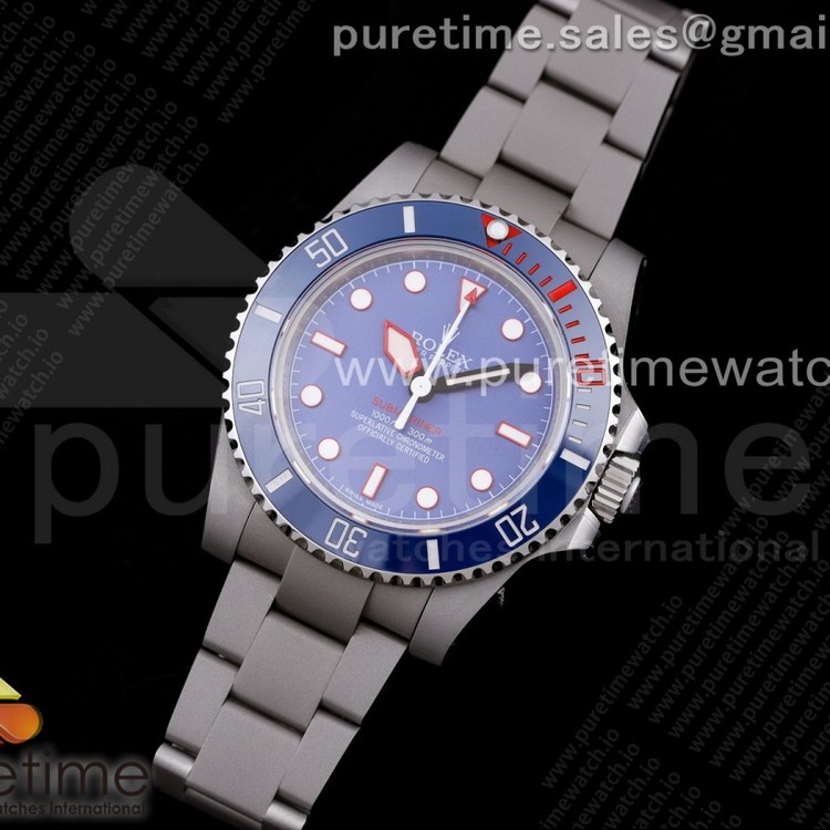 GM공장 롤렉스 서브마리너 40 블루 커스텀 3130 The Rough Matt Diver Sandblast SS GMF Best Edition Blue Dial on SS Bracelet SA3130